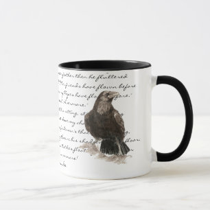 Caneca Halloween, Edgar Allen Poe, Raven, Nunca Mais