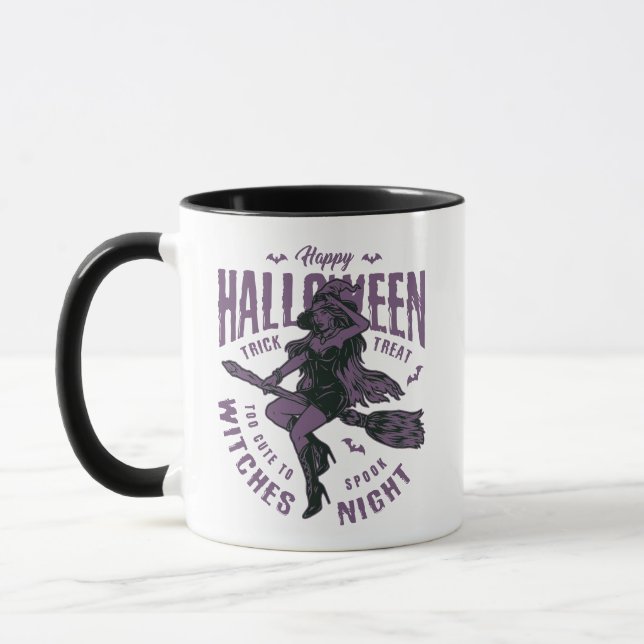 Caneca Halloween Flying Witch Mug - "Muito bonito para Sp (Esquerda)