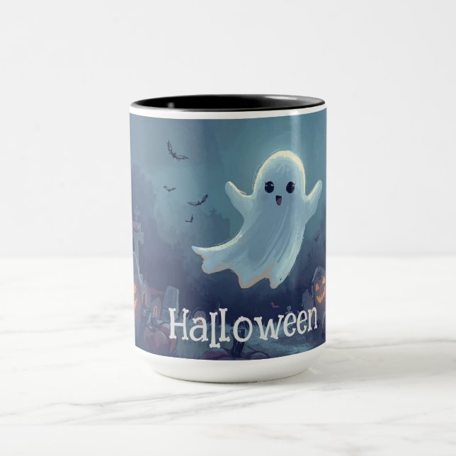 Caneca Halloween Ghost Mug | Taça de Café Spooky | (Centro)