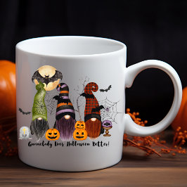 Caneca Halloween Gnomos | Camiseta Gnomo Funny