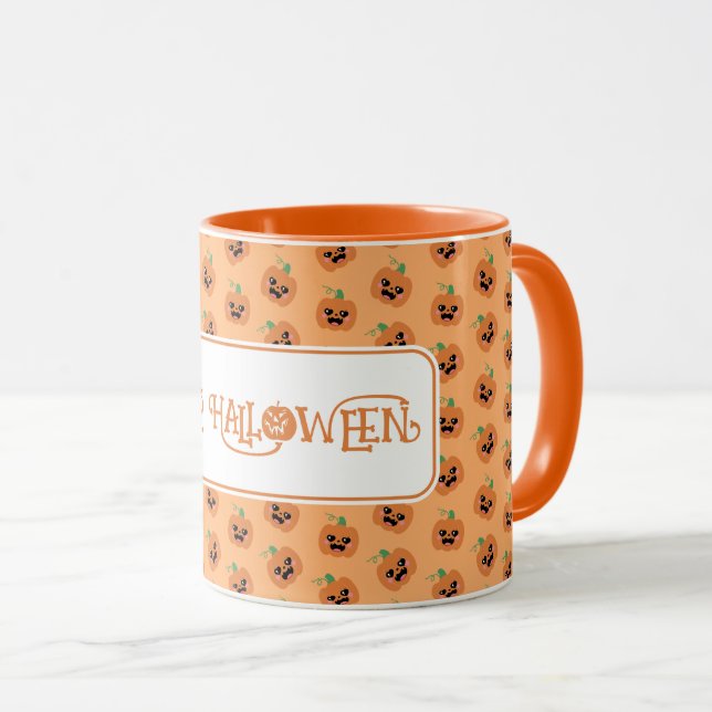 Caneca Halloween Kawaii Pumpkins (Frente Esquerda)