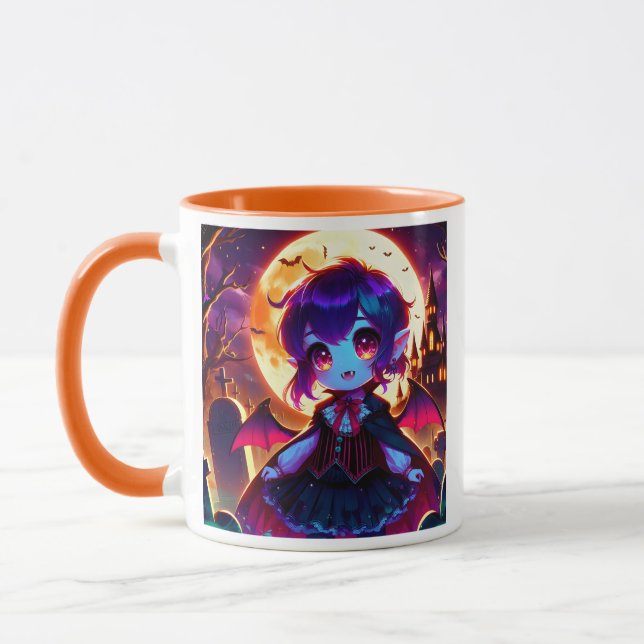 Caneca Halloween - Moonlit chibi vampire (Esquerda)