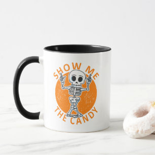 Caneca Halloween Mostra-Me O Esqueleto Do Candy
