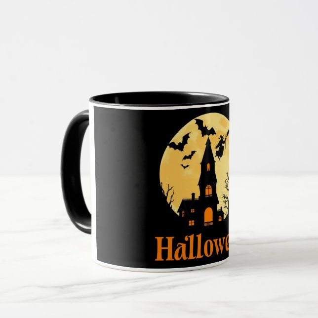 Caneca Halloween Mug - Taça de Café Única Spooky (Frente Esquerda)