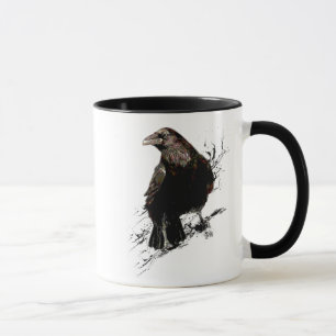 Caneca Halloween, O Corvo, Pássaro Preto Goth