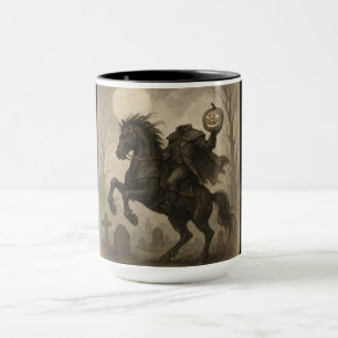 Caneca Halloween/Outono de Cavaleiro Sem Cabeça Vintage/G