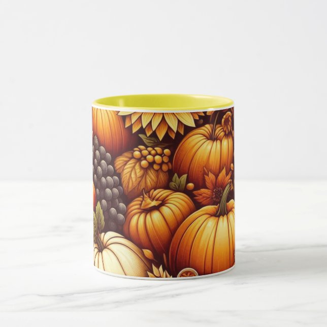 Caneca Halloween/outono/Outono/Abóbora (Centro)