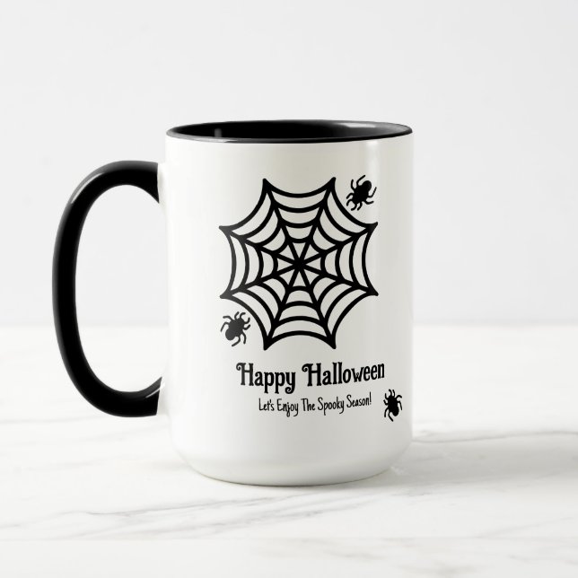 Caneca Halloween personalizado da teia (Esquerda)
