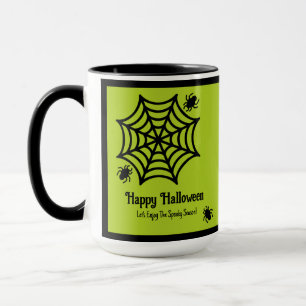 Caneca Halloween personalizado da teia