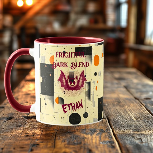 Caneca Halloween Personalizado - Morcego Assustador Mistu (Criador carregado)
