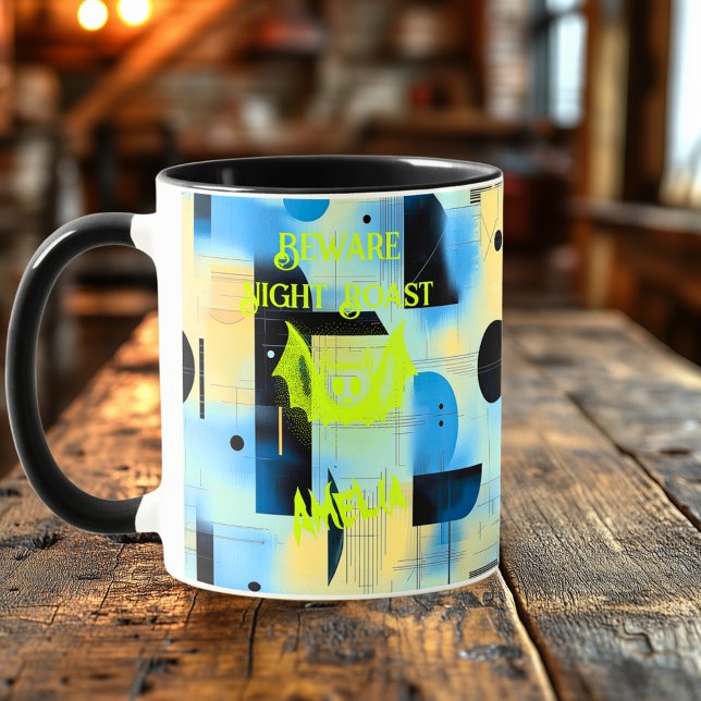 Caneca Halloween Personalizado - Passado Noturno do Bat N (Criador carregado)