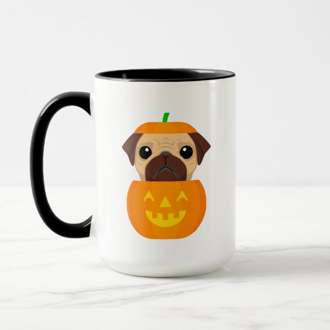 Caneca Halloween Pugkin Coffee Mug (Esquerda)