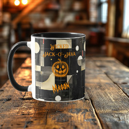 Caneca Halloween - Pumpkin Black Wicked Jack-o'-Java
