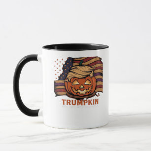 Caneca Halloween, Pumpkin Trumpkin, Faça Excelente de Hal