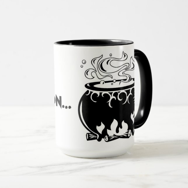 Caneca Halloween Segure Minha Canela, 15 oz (Frente Esquerda)