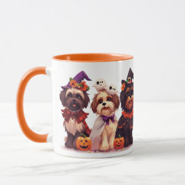 Caneca Halloween Shih Tzu Dogs