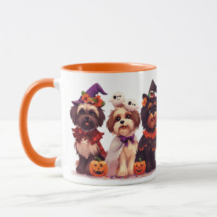 Caneca Halloween Shih Tzu Dogs
