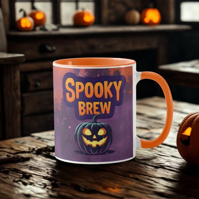 Caneca Halloween Spooky Brew Dark Souls Mug (Grab yours now for a frightfully delightful sip! Just add your name!)
