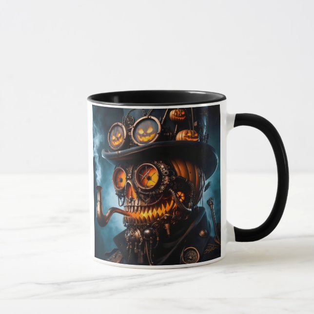 Caneca Halloween Steampunk Gothic Jack-O-Lantern (Direita)