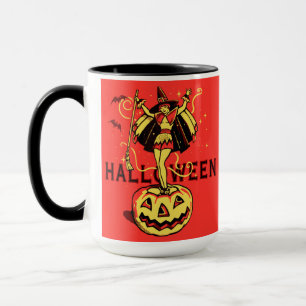 Caneca Halloween Witch Girl (safra)