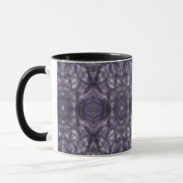 Caneca Hallways Abstract Dark Purple Black Watercolor Art