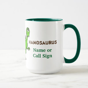 Caneca Ham Radio Dinossaur Mug Personalize-O!