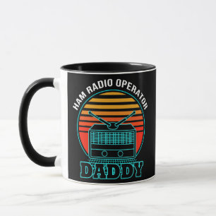 Caneca Ham Radio Operator Daddy Amateur Radio Retro