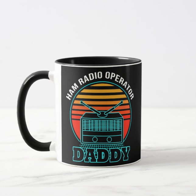 Caneca Ham Radio Operator Daddy Amateur Radio Retro (Esquerda)