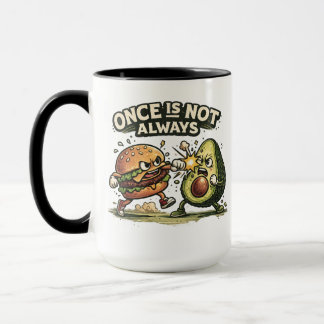 Caneca Hamburger Divertido vs Abacate
