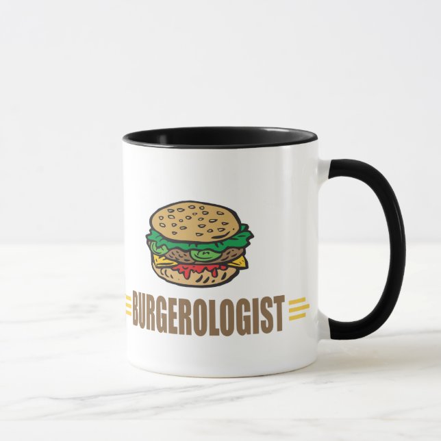 Caneca Hamburger Engraçado (Direita)