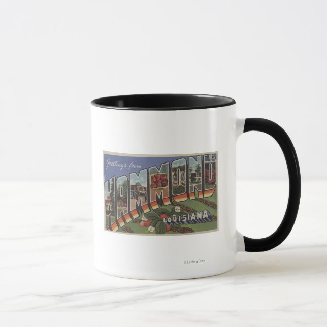 Caneca Hammond, Louisiana - Cenas com Letras Grandes (Direita)