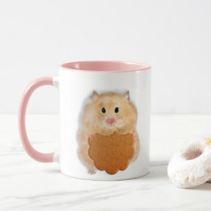 Caneca Hamster bonito com presente de ilustração de bis