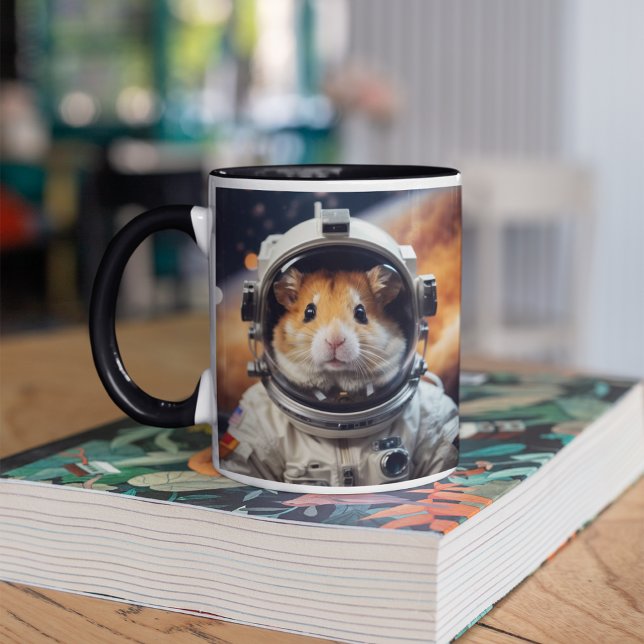 Caneca Hamster do Astronauta Espacial Exterior (Criador carregado)