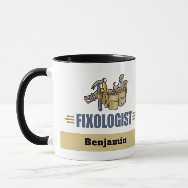 Caneca Handyman Personalizado Engraçado (Esquerda)