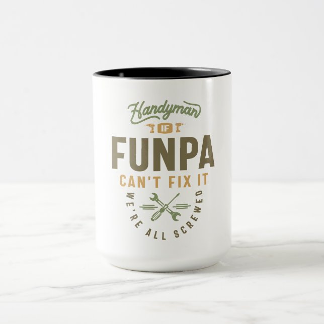 Caneca Handyman - Se Funpa não consegue consertar Pai e v (Centro)
