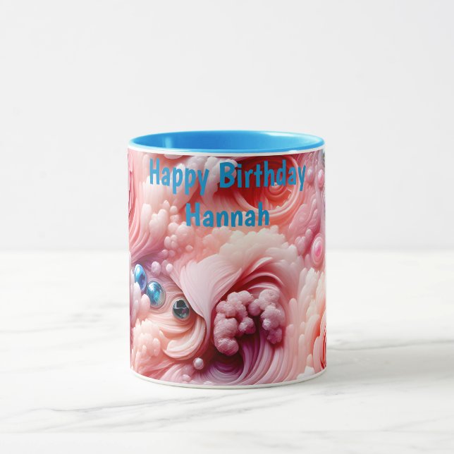 Caneca HANNAH ~ Abstrato Patterno 3D ~ Pinks~ (Centro)