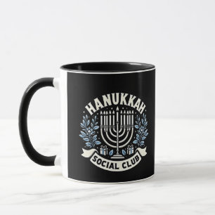 Caneca Hanukkah Social Club Engraçado Judeu Hanukkah