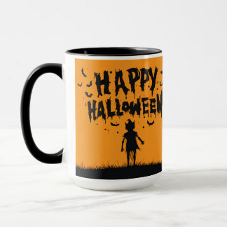 Caneca Happy Halloween:Mug with Mysterious Silhouette