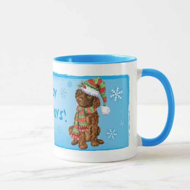 Caneca Happy Howliday Irish Water Spaniel (Direita)