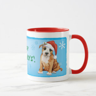 Caneca Happy Howlidays Staffordshire Bull Terrier