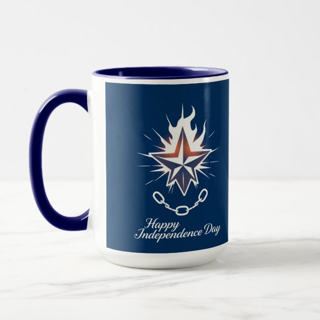 Caneca Happy Independence Day Glowing Lone Star (Esquerda)