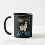 Caneca Happy Lamakah Funny Judeu Hanukkah Lama Gift<br><div class="desc">chanukah, Lamakah, hanukkah, dreidel, jedesejo, feio, suéter, lama, natal, tricotado</div>