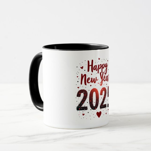Caneca Happy New Year 2025 (Frente Esquerda)