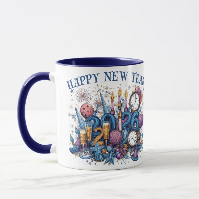 Caneca happy new year 2026 coffee mug (Esquerda)