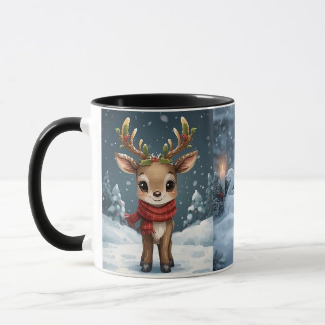 Caneca happy new year 2026 winter candle mug (Esquerda)