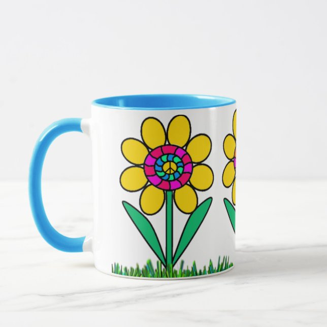 Caneca Happy Peace Daisies Mug (Esquerda)