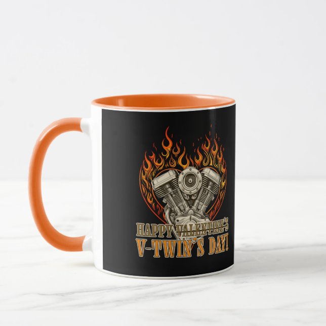 Caneca Happy V-Twin’s Day, Anti Valentine, Chopper Lovers (Esquerda)