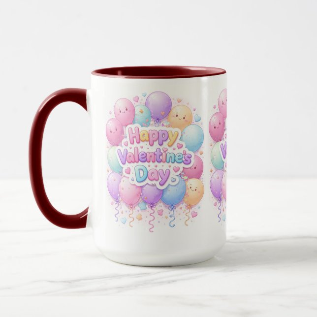 Caneca Happy Valentine’s Day Mug – Cute Love Gift (Esquerda)