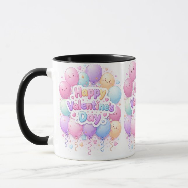 Caneca Happy Valentine’s Day Mug – Cute Love Gift (Esquerda)