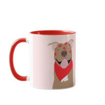 Happy Valentines Day American Buldog Kiss Marks